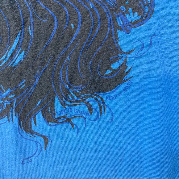 Life is Good Shirt Mens Large Blue Keep it Salty Beard Guy Beanie Sailor - Picture 3 of 11